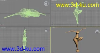 3D打印模型抽象铜人的图片