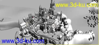 3D打印模型超复杂城堡全景(虚幻引擎的demo)的图片