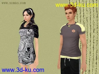 非主流男女3D模型的图片