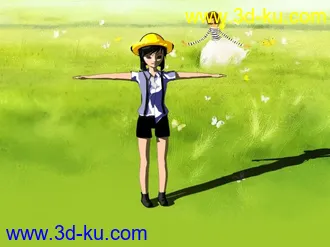 3D打印模型卡通小女孩的图片