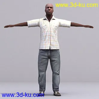 3D打印模型人物有骨骼绑定。4边面的。的图片