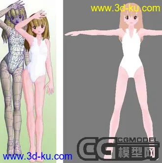 3D打印模型Meshi先生制作的可爱MM（标准站姿附无码贴图）的图片