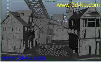 3D打印模型古镇的图片
