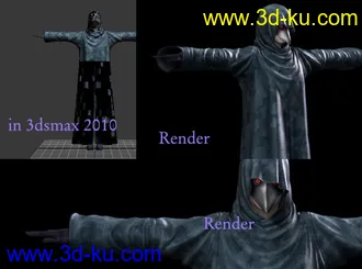 3D打印模型生化危机5 Jill 面具装（T-pose）的图片