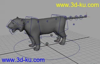 3D打印模型绑定好的老虎的图片