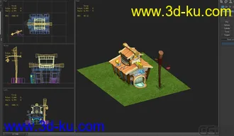 原创场景 水浒q 风格 贴图+模型 新手作品欢迎拍砖的图片