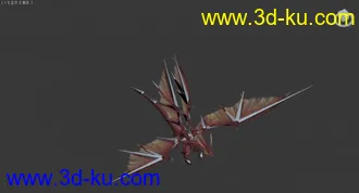 3D打印模型这个网站下载的龙绑定了骨骼。的图片