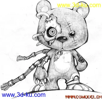 3D打印模型卡通熊的图片