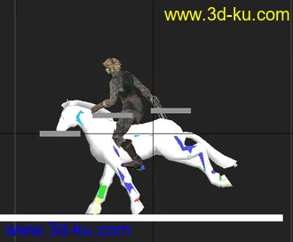 3D打印模型人骑马跑（带CS绑定）的图片