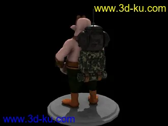 3D打印模型拿板子的老头的图片