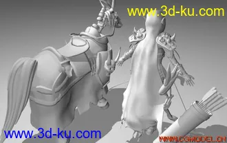 3D打印模型山寨希尔瓦娜斯（白模）面数有点高.....的图片