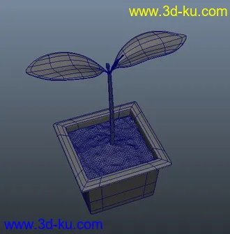 3D打印模型一个很可爱的小苗的图片