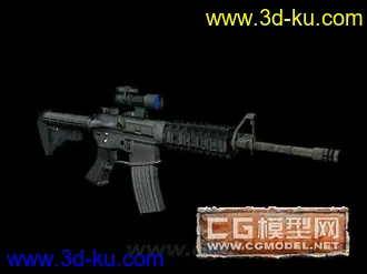 3D打印模型战地2里的M4卡宾枪的图片