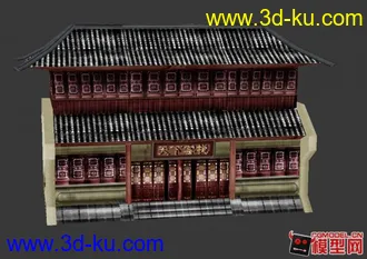 3D打印模型一个客栈，新手赚点积分，路过可怜下吧！的图片