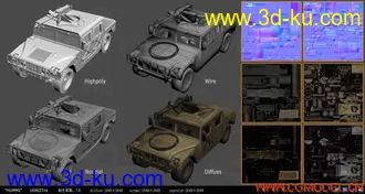 3D打印模型zcsdaczww新作品：一个被反复制作的题材—美国陆军HMMWV的图片