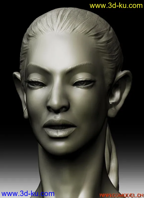 自己做的ZBrush女人脑袋模型，分享大家的图片4