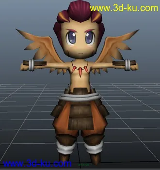 3D打印模型Q版游戏里的各种人物：）含材质的图片