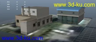 3D打印模型某大学的部分建筑的图片