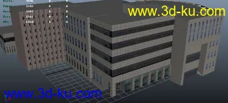 3D打印模型某大学的部分建筑的图片