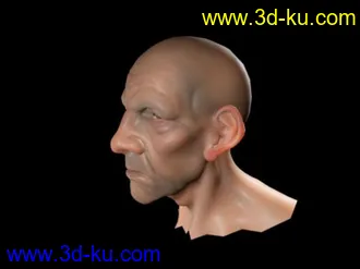 3D打印模型精模老人头的图片