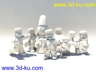 3D打印模型童年堆雪人的图片