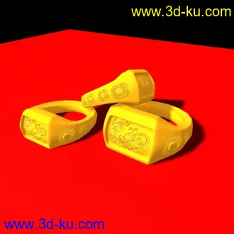 3D打印模型龙面戒指的图片