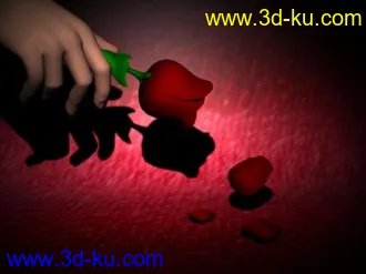 3D打印模型简单玫瑰花场景渲染的图片