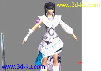 3D打印模型游戏女主角妖精战士的图片