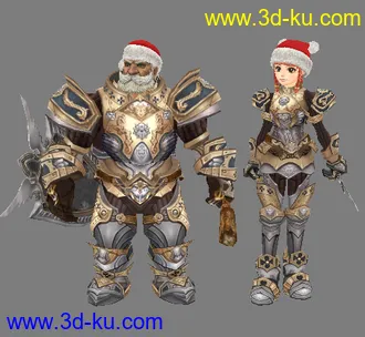 3D打印模型天堂2_矮人_皇家骑士团套装的图片