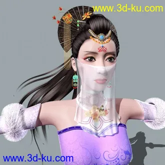 3D打印模型高模作品。。九尾狐MM。。（不带贴图，要的留邮箱）的图片