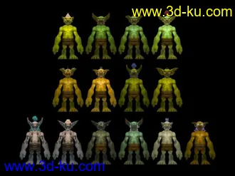 新人报道第一帖wow地精模型+贴图[maya+ogj+贴图][10M]的图片