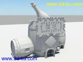 3D打印模型很卡通的一个酒吧场景的图片