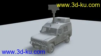 3D打印模型装载地对空雷达的中国军车——北汽勇士的图片