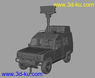 3D打印模型装载地对空雷达的中国军车——北汽勇士的图片