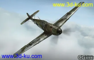 3D打印模型梅塞施密特 bf109 高模 带飞行员 贴图的图片