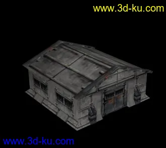 3D打印模型三个房子的合集，来自某fps游戏。。。的图片