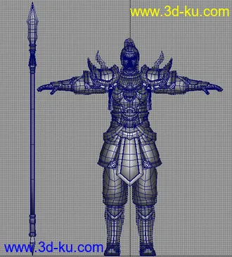 一个很不错的古代将士模型绝对项目级的图片