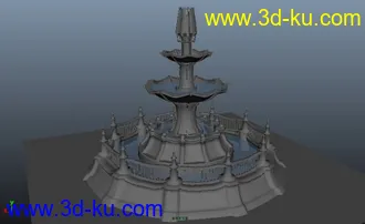 3D打印模型学习作品公园喷泉的图片