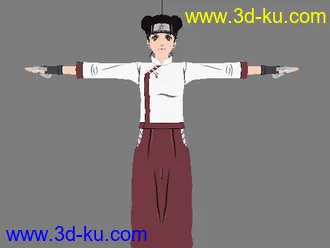 3D打印模型火影忍者游戏里提取的-天天-手菊-井野-雏田的图片
