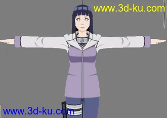 3D打印模型火影忍者游戏里提取的-天天-手菊-井野-雏田的图片