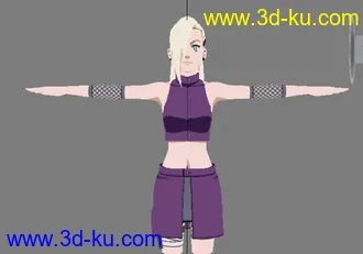 3D打印模型火影忍者游戏里提取的-天天-手菊-井野-雏田的图片