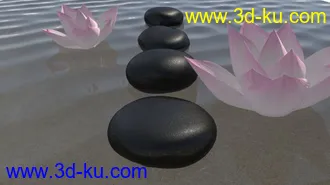 3D打印模型荷花伴石頭!的图片