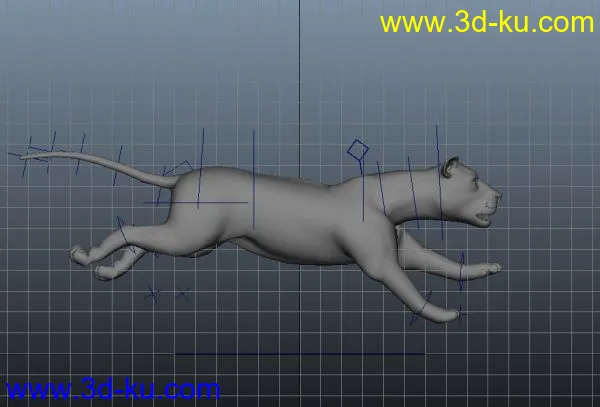奔跑狮子带动画模型的图片1