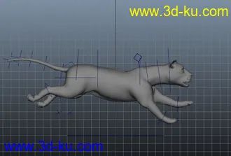 3D打印模型奔跑狮子带动画的图片