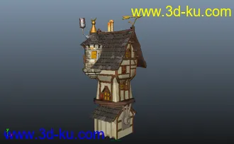3D打印模型卡通小木楼的图片