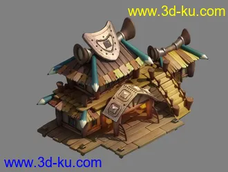 3D打印模型Q版小屋的图片