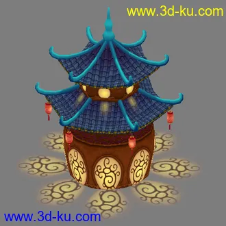 3D打印模型小亭子的图片