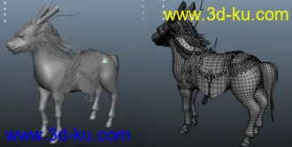 3D打印模型麒麟的高模有骨骼的图片