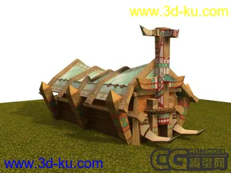 3D打印模型魔兽世界雷霆崖中的小房子，并请版主将小图编辑成正确的的图片