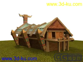 3D打印模型魔兽世界雷霆崖中的小房子，并请版主将小图编辑成正确的的图片